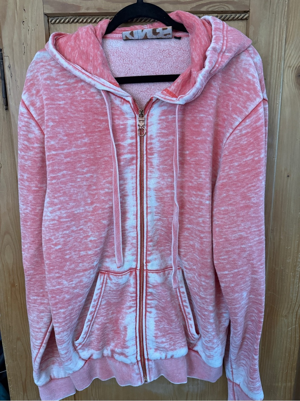 Kings of Cole Pink Marble Zip-Up Hoodie Jacket